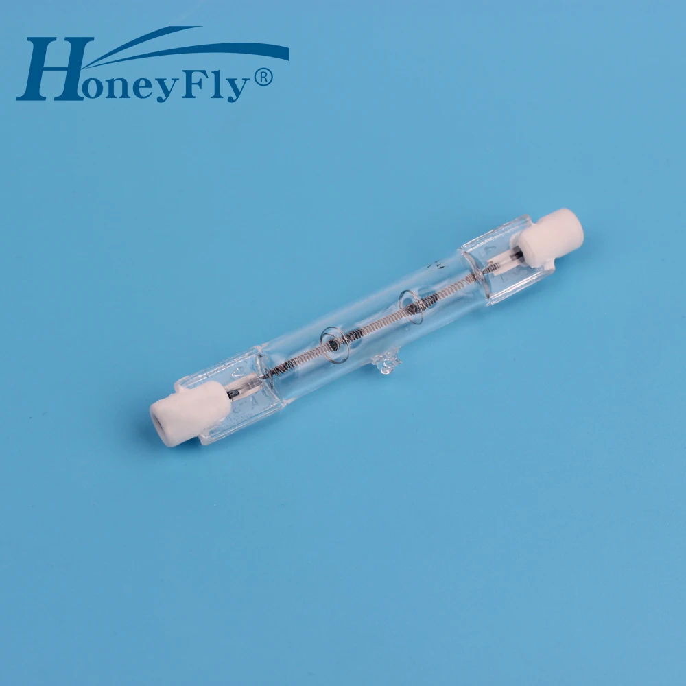 

HoneyFly 5pcs 78mm Linear Halogen Lamp J78 220V/110V 100W 150W 200W 250W R7S Double Ended Filament Flood Lights Quartz Tube