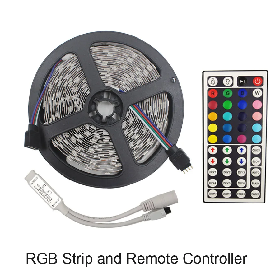 5 м 5050 150 СМД IP20 не водонепроницаемый RGB из светодиодов ленты, 12 В гибкий 30led / m из светодиодов гамма ленты - Испускаемый цвет: Strip and Controller