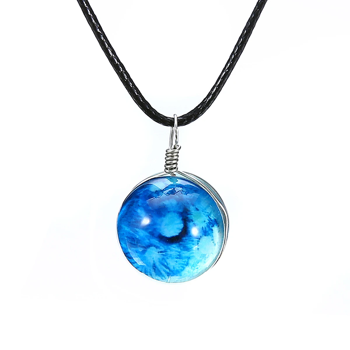 10Style Unisex Dreamy Glass Ball Necklace Shellhard Nebula Space Star Universe Galaxy Pattern Pendant Necklace Femme Jewelry
