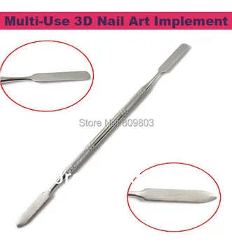 

Freeshipping - Multi-Use 3D Nail Art Implement / Metal Mixing Spatula 10 pcs / lot