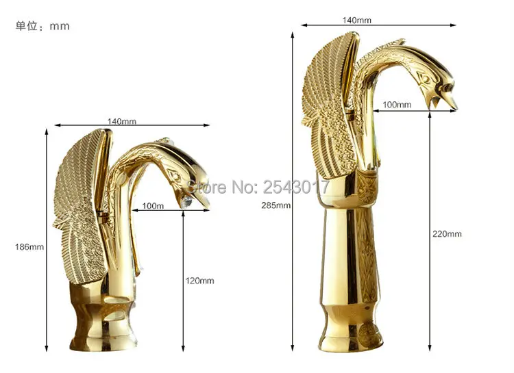 Золотой кран для ванной комнаты Роскошный европейский стиль лебедь резьба раковиной смеситель на бортике столешница torneira ZR476