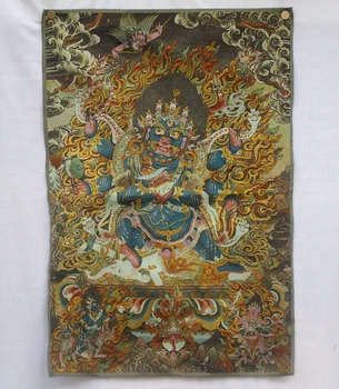 

Collectible Traditional Tibetan Buddhism in Nepal Thangka of Buddha paintings ,Big size Buddhism silk brocade painting p002534