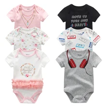 Коллекция года, 3 шт./лот, одежда для маленьких девочек одежда из хлопка для маленьких мальчиков возрастом от 0 до 12 месяцев с изображением единорога боди для новорожденных, одежда для девочек Roupas de bebe