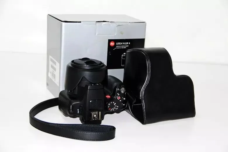 Высококачественная камера кожаный чехол сумка для Leica V-LUX4 с плечевым ремнем Чехол Сумка