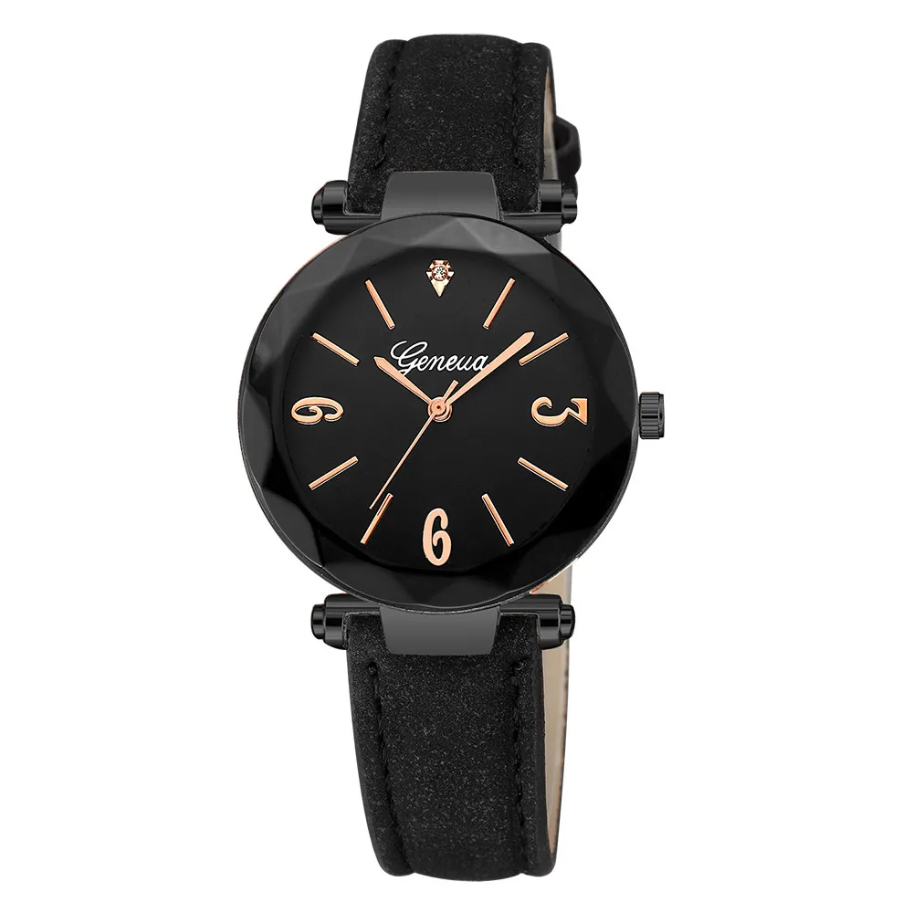 

Top Brand Rose Gold Luxury High Quality Casual Geneva Leather Strap Women Watches Bracelet Ladies Clock Hour Quartz Watch 233