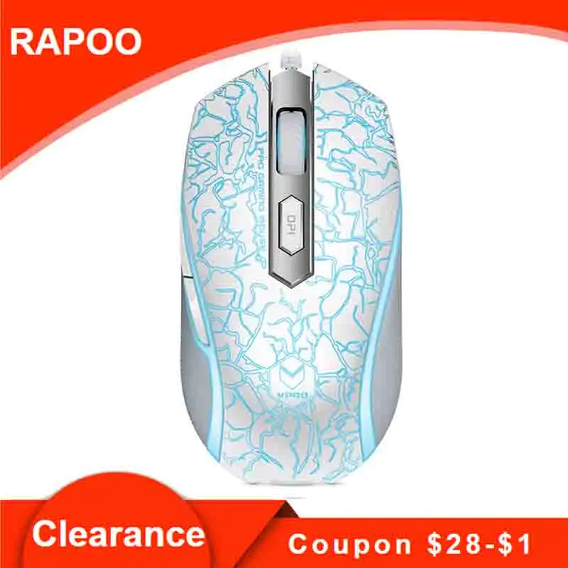 Оптическая эргономичная мышь Rapoo V210 3000 DPI 5 7 кнопок|wired gaming mouse|gaming mousegaming mouse mice |