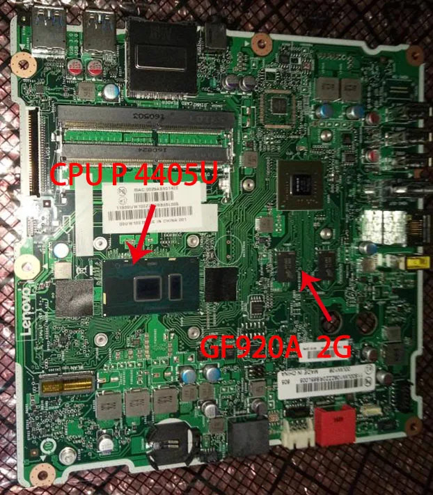 Для Lenovo AIO 300 22ISU (E285E6090EE) Материнская плата для ноутбука CPU P4405U GF920A 2G FRU 00UW109 01GJ121 01GJ120