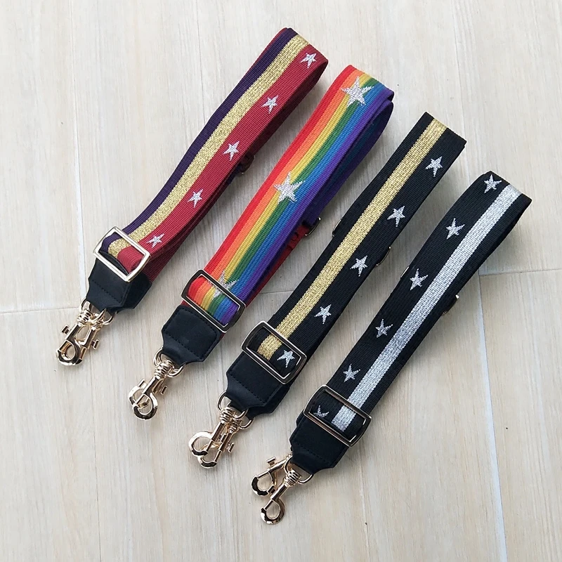 

star matching camera bag with European and American fashion Song Jia Yang Mi same nylon striped long shoulder strap