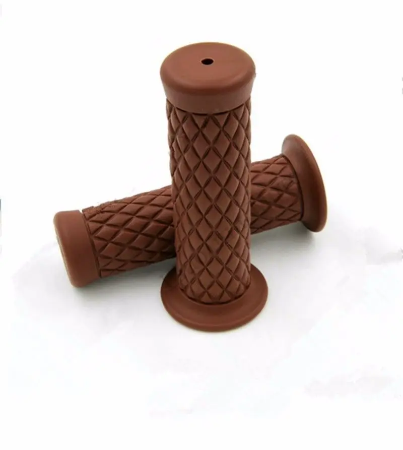 22 мм 7/8 &quotруль мотоцикла рукоятка Бар Конец Черный Коричневый ручки для Honda Suzuki Cafe