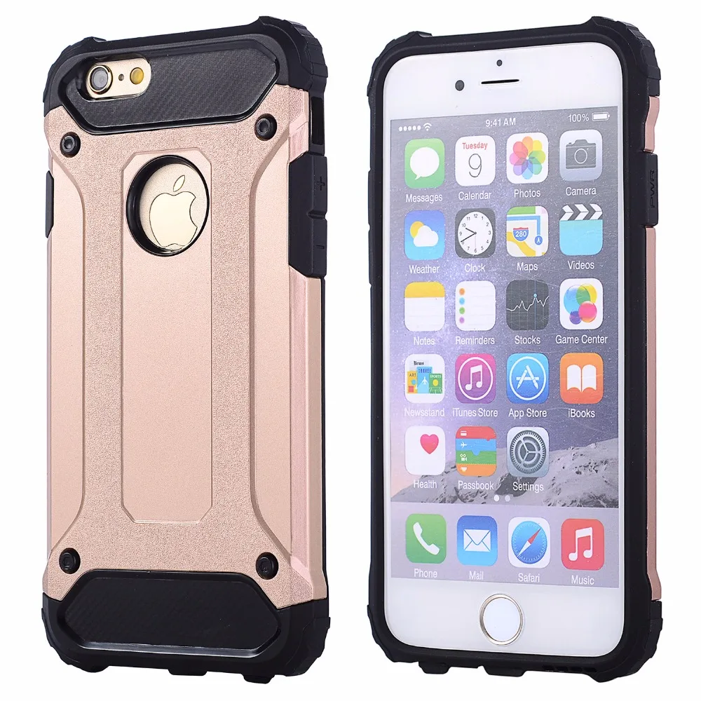 

Romiky Hybrid Hard Case for Apple iPhone dual layer Frame 7 plus 6 plus 6 S 6 5 5 antiurto TPU coperture di plastica almost