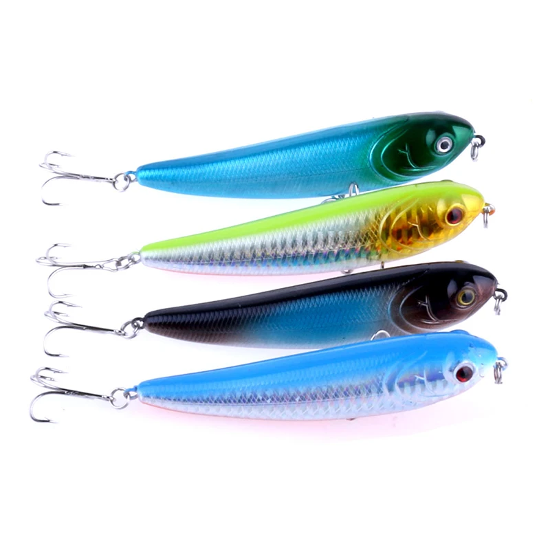 100pcs 3D Pencil Lure 10cm 16.3g Hard Lure Artificial Bait With Two