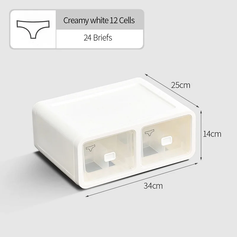 Креативная пластиковая коробка для хранения нижнего белья, большая емкость, нижнее белье, носки, толстый шкаф, ящик для хранения, органайзер, ящик для хранения
