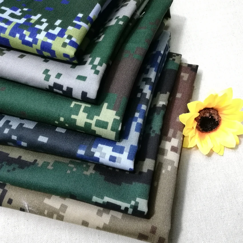 

free shipping 1M*1.5M Work uniform work clothes fabric printed polyester/cotton camouflage printed fabric workout clothing