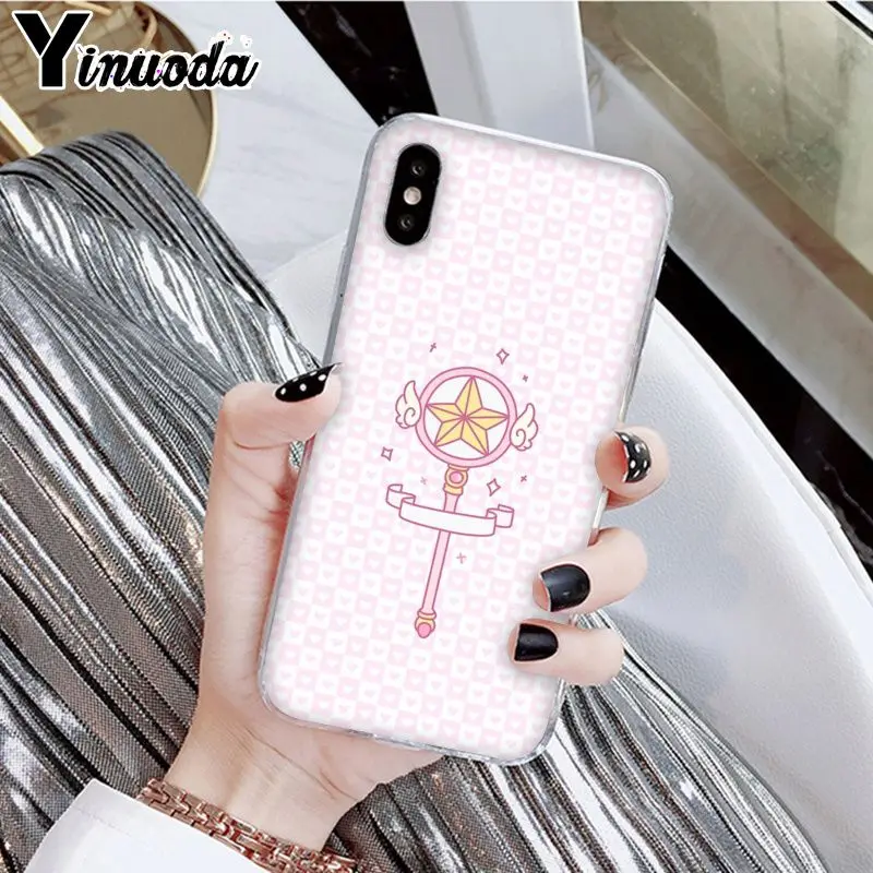 Yinuoda Cardcaptor Sakura Мягкий силиконовый прозрачный чехол для телефона Apple iPhone 8 7 6 6S Plus X XS MAX 5 5S SE XR