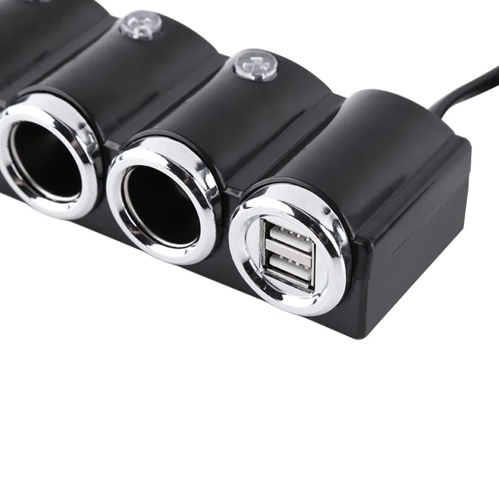 DC 12 V/24 V USB 4 Way мульти разъем авто разветвитель автомобильного прикуривателя USB адаптер питания зарядное устройство с переключателем зарядное устройство для iPhone