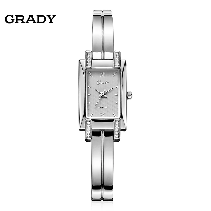 Новый бренд Grady модные 18k позолоченные женские часы 3atm водонепроницаемые