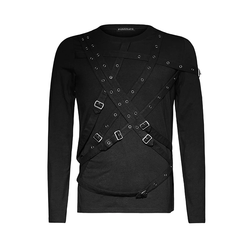 Buy Rock Punk Spring Cotton Long Sleeve T shirt Men