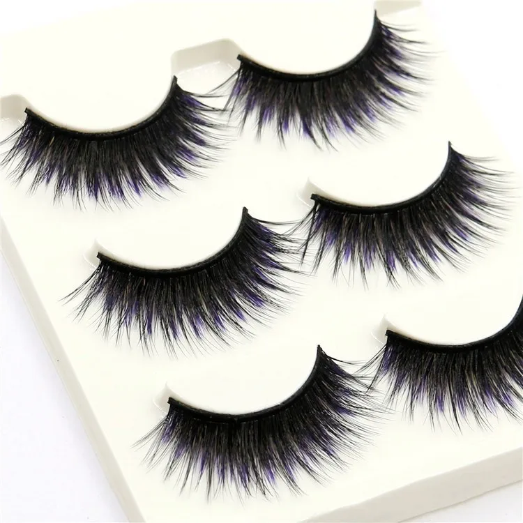 

Nature Looking Woman False Eyelashes 3d False Eyelashes Mink Stereo Intersection Thick Fund Black Fake Eyelashes 3d Mink Lashes