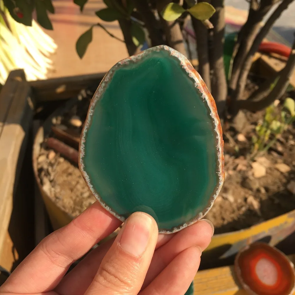 Beautiful natural green agate gasket