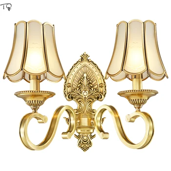 

Jane European Wall Lights for Home Led Lustre Copper American Simple Living Room Background Bedside Stairway Corridor Luminaire