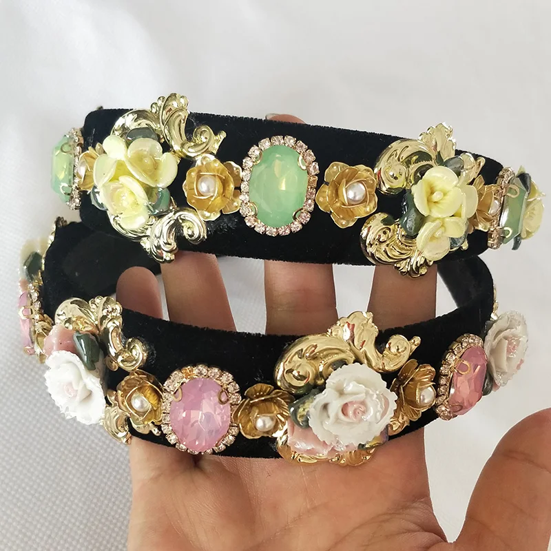 

Women Lady Elastic Fashion Metal Rhinestone Head Jewelry Headband Hairband Hair Band Accessories