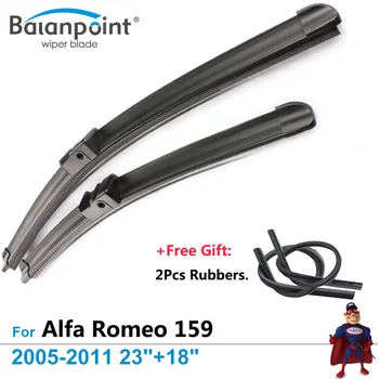 

2Pcs Wiper Blades + 2Pcs Free Rubbers for Alfa Romeo 159 2005-2011 23"+18", Expert Fit Windshield Wipers