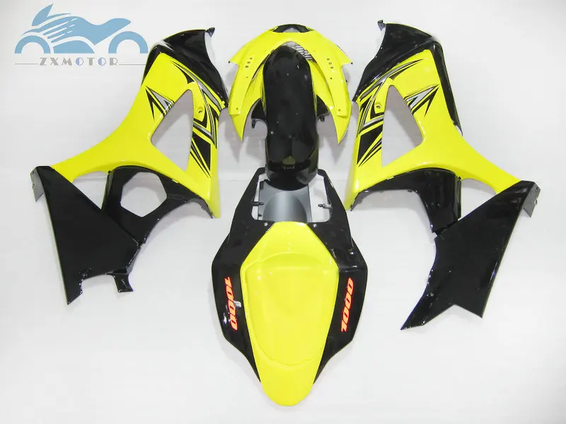 Kit de carenagem de motocicleta para suzuki gsxr1000, 2007, 2008, k7, plástico abs, kit de carenagem, 07, 08, gsxr 1000, cor amarela, preta, bodyworks 1