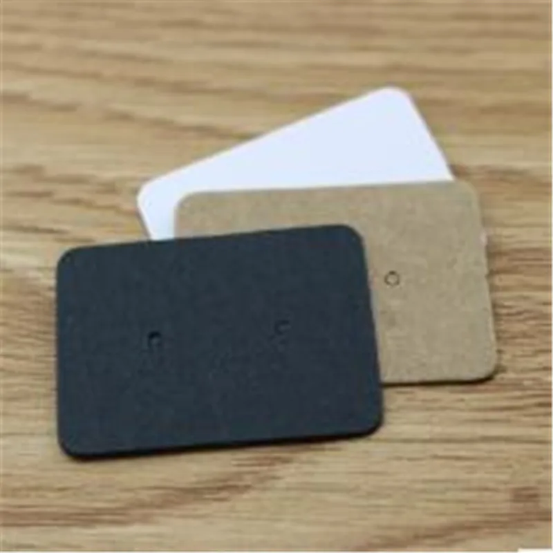

100pcs/set 3.5*2.5cm Kraft Paper Ear Studs Card Hang Price Tag Jewelry Display Card Earring Paper Hang Price Tags