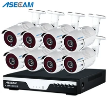 8CH NVR 48 V POE 1080 P CCTV система 2MP HD Сеть погодоустойчивая камера Vandalproof Обнаружение движения система безопасности камеры