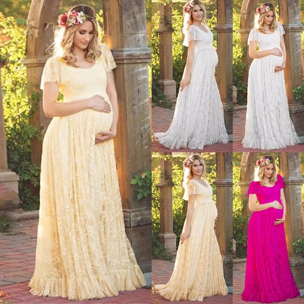 ruffle hem and sleeve maxi dress