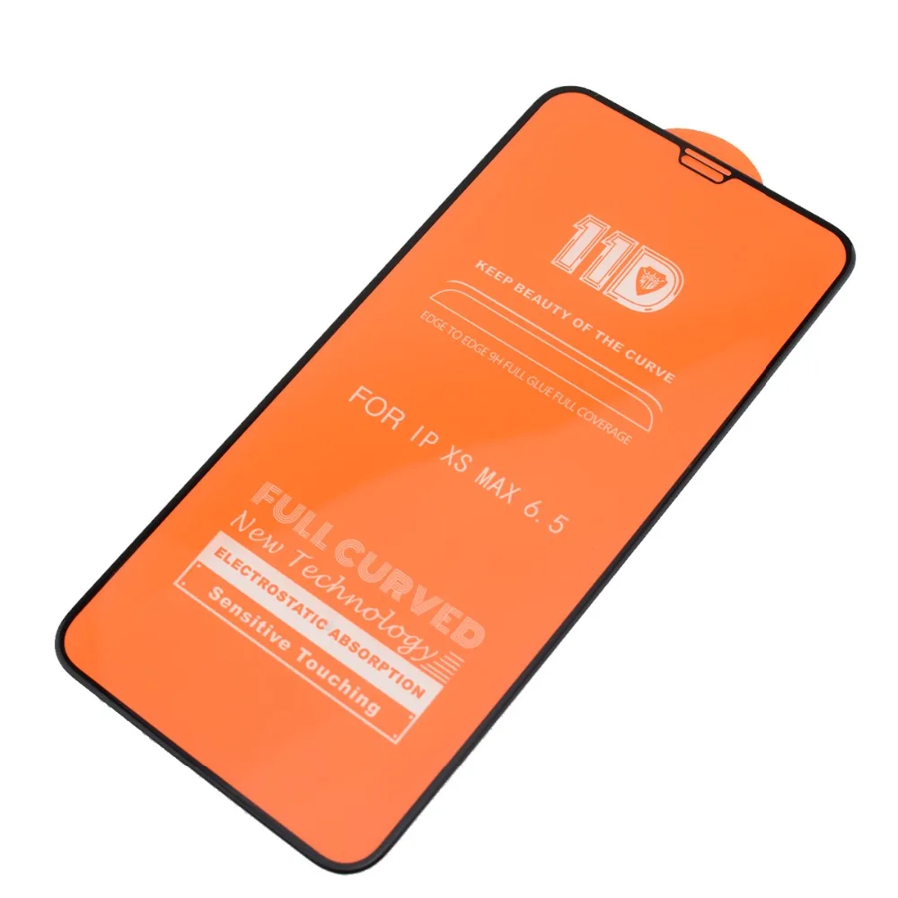 10 шт. 11 d закаленное стекло 9H для iPhone X XR XS Max защита экрана полное покрытие Защитное
