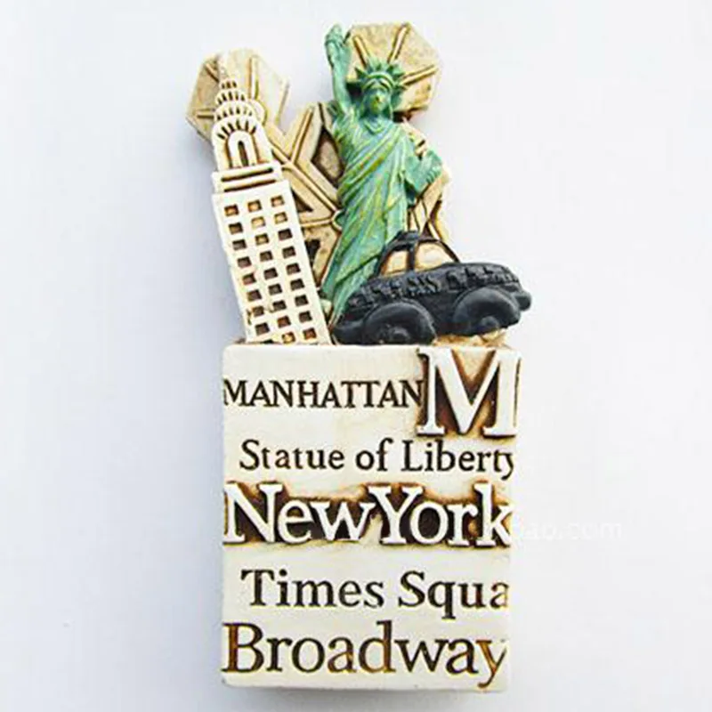 Новая Статуя Свободы Нью-Йорк 3D Смола магнит на холодильник Подарок-сувенир для туриста
