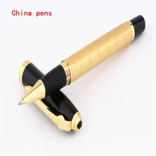 Роскошное Качество Мода 701 золотая линия Бизнес Офис Средний роллербол ручка новинка