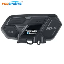 Fodsports M1 S Helmet Headset Motorbike Intercom Bluetooth interphone Motorcycle intercom for 8 riders Connect BT
