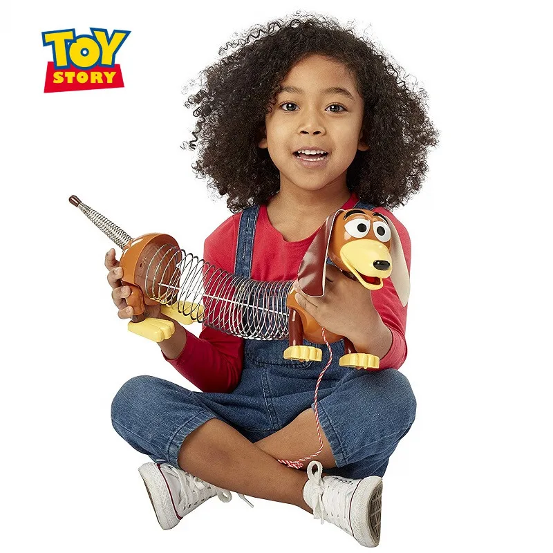 

Disney Toy Story 4 Slinky Dog Pixar Animated Character Model Drawstring Bench Dog Glowing Sound Children's Toy Gift