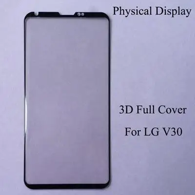 V30plus Стекло 3D Защитная пленка для экрана для LG V30 Стекло для LG V30 Plus закаленное Стекло 3D полное покрытие H930 H930DS H933 H931 H932 - Цвет: 3D black