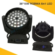 36*15 Вт светодиодный увеличение луча движущаяся голова светильник RGBWA 5в1 светодиодный светильник для сценического клуба Dj светильник ing