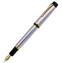 Jinhao 15 Noble Silver Fountain Pen Medium Nib 0.7mm with Converter Metal Luxurious Ink Pens for Office,business,home,school Jinhao 15 Noble Silver Fountain Pen Medium Nib 0.7mm with Converter Metal Luxurious Ink Pens for Office,business,home,school