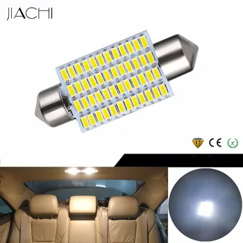 

JIACHI 100 x LED Car Bulb C5W Festoon 41mm 3014SMD 48Chips For Interior LED Festoon Dome Map Trunk Led Light Reading Light White