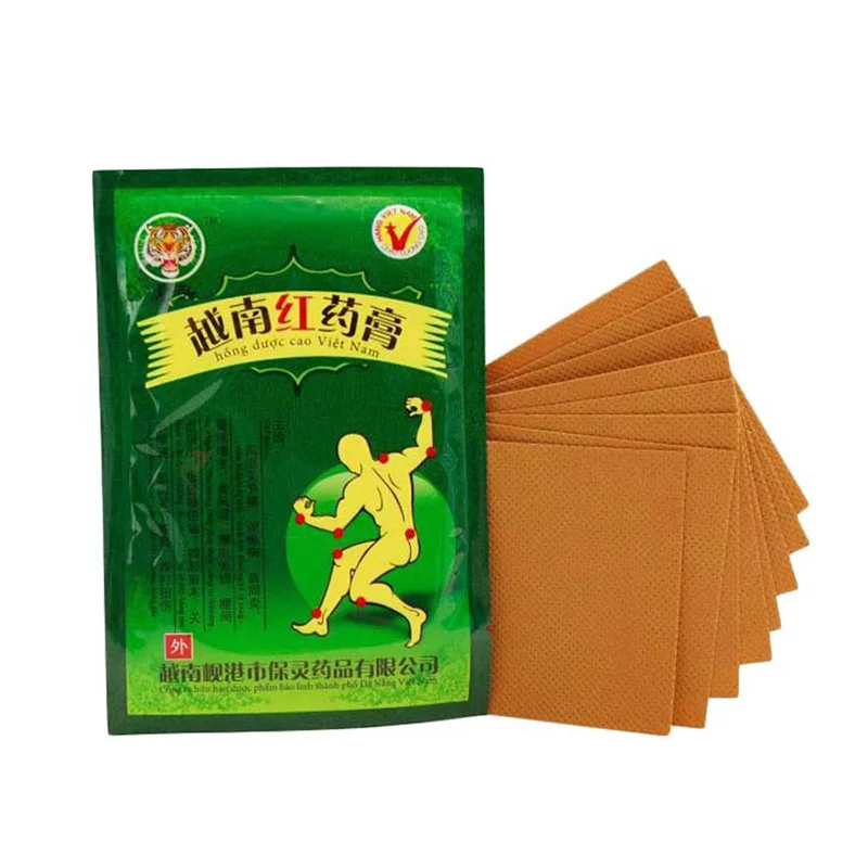 

1Pack=8PCS Vietnam Red Tiger Balm White Rthritis Strain Massage Relaxation Capsicum Rheumatism Plaster Joint Pain Killer Patch
