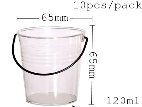Акция-вечерние свадебные принадлежности, доступная пластмассовая столовая посуда, 45*45 мм/60 мл прозрачная мини квадратная чашка для десертов, 10 В упаковке - Цвет: Темный хаки