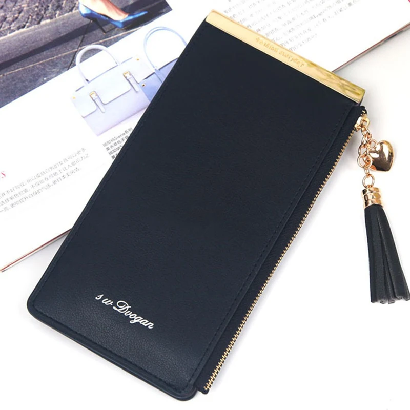 

New Women Leather Card Holder Case Clutch Purse Lady Long ID Card Holder