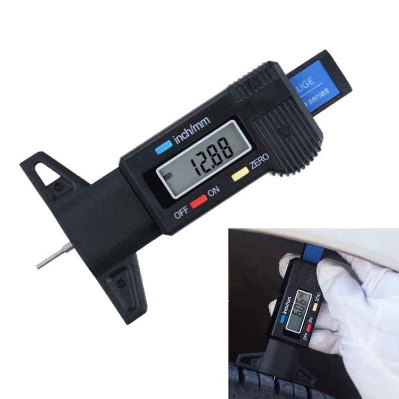 

Digital Car Tyre Tire Tread Depth Gauge Meter Measurer Tool Caliper Thickness Gauges Tread Brake Pad Shoe Tire Monitoring System