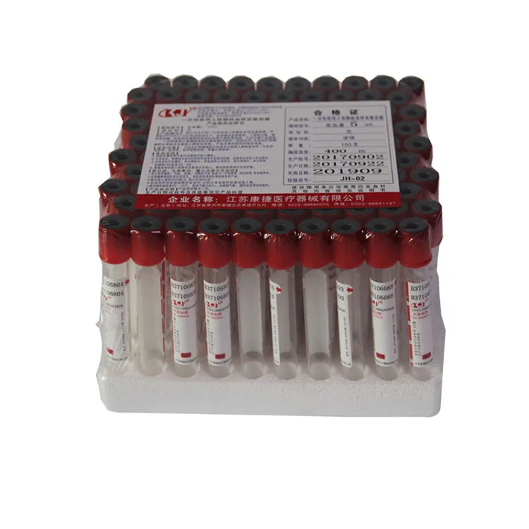 

100pcs/lot 10ml Disposable Glass Vacuum No Anticoagulant Vacuum Blood Collection Tube Vacutainer