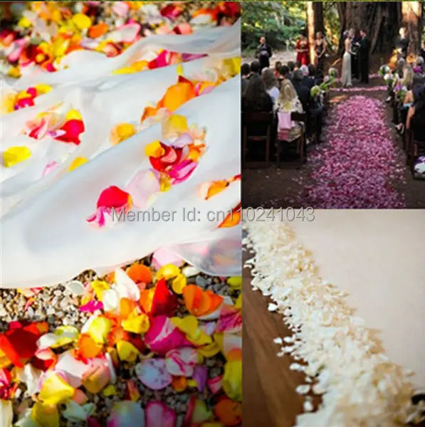 2000 шт/партия фиолетовые и белые шелковые лепестки роз для свадебных украшений Модный с искусственными цветами лепестки