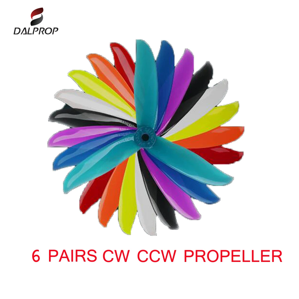 

6 Pairs DALPROP CYCLONE T5047C 5047 5*4.7*3 3-blade POPO Propeller CW CCW for RC Drone FPV Racing Models DIY Accessory