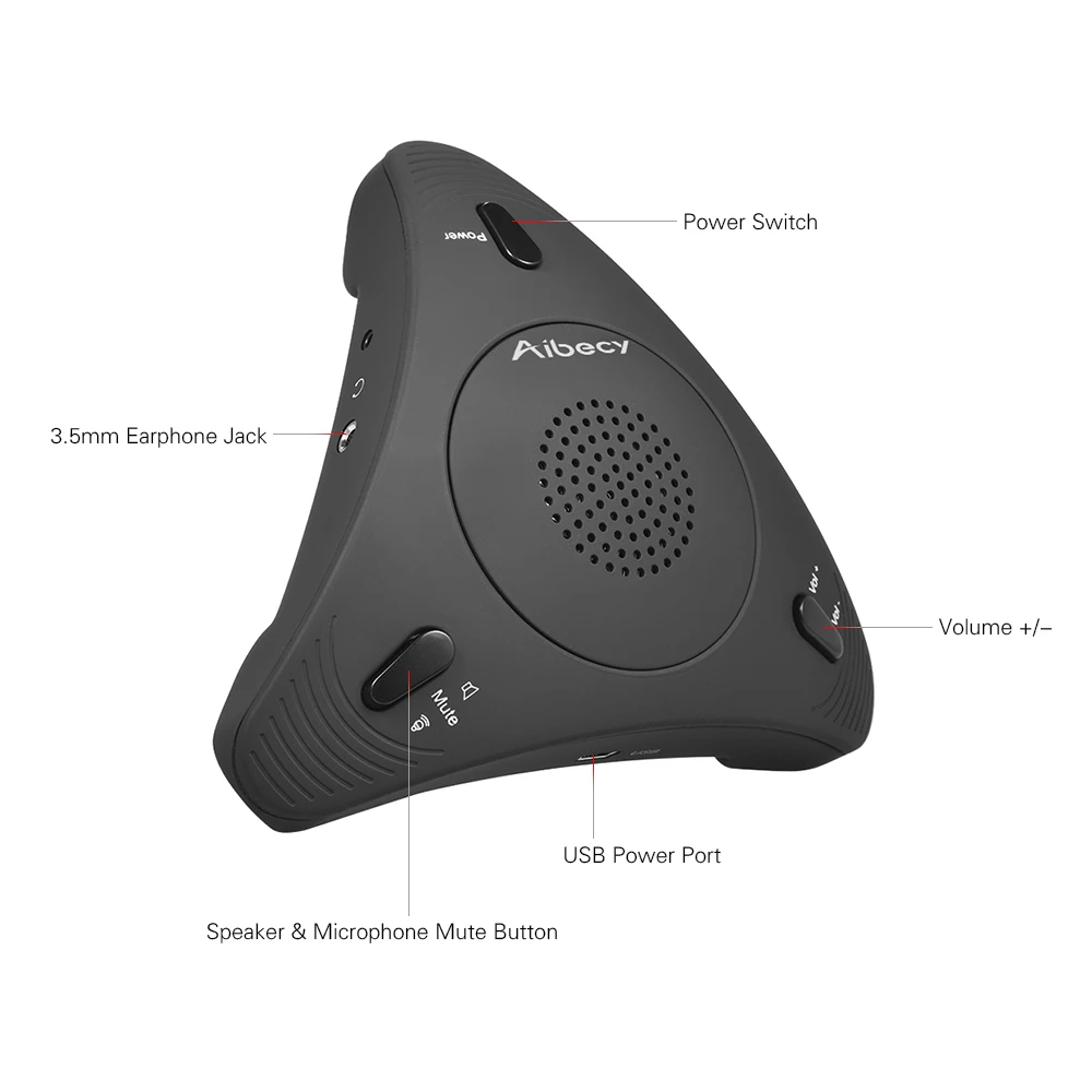 Aibecy USB настольный микрофон microfino компьютерная Конференция всенаправленные