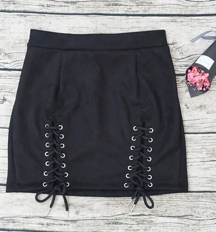 Пикантные для женщин кружево до элегантная юбка карандаш выдалбливают короткая юбка лето повседневное плюс размеры 2019 Разделение Черный