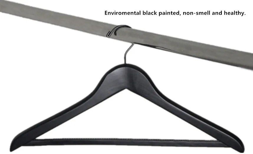 

Bonzer Thick Black Wooden Suits Hanger with Trouser bar, Exclusive Customized (3 Pieces/ Lot)