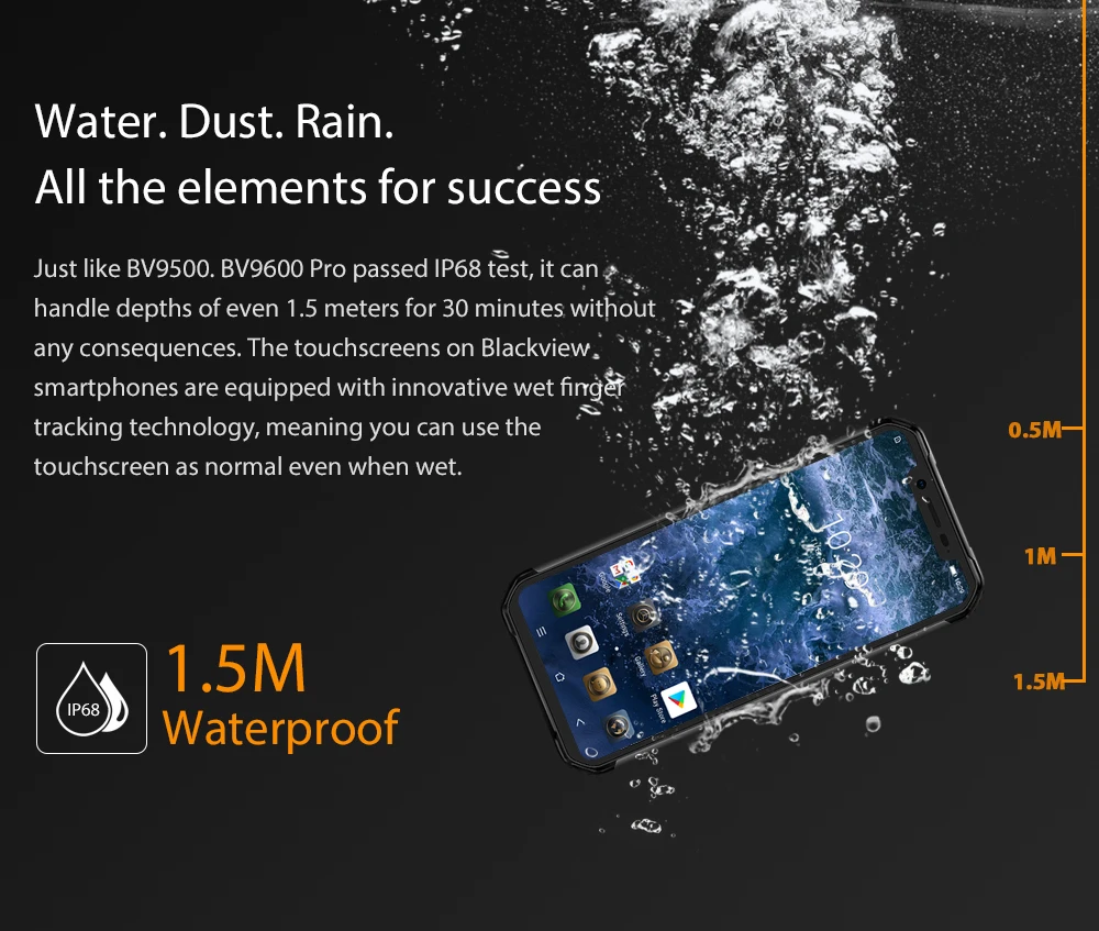 BLACKVIEW BV9600 Pro 6 GB 128 Helio P60 Восьмиядерный IP68 Водонепроницаемый прочный 21 &quotFHD AMOLED 16MP